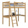 Oak Loft Bed with Desk Natural Oak – Children’s Room, Scandi Nizio
