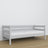 Sofa-lit gris en bois – dimensions et schéma, Nizio