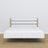 Lit double en bois blanc-chêne – vue de côté, proportions et forme, chambre