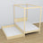 Lit à baldaquin en bois pin incolore – cadre décoratif, chambre d'enfant