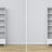 Vetrina 1S 57 bianco – cerniere szklanych porte, in legno, dettaglio