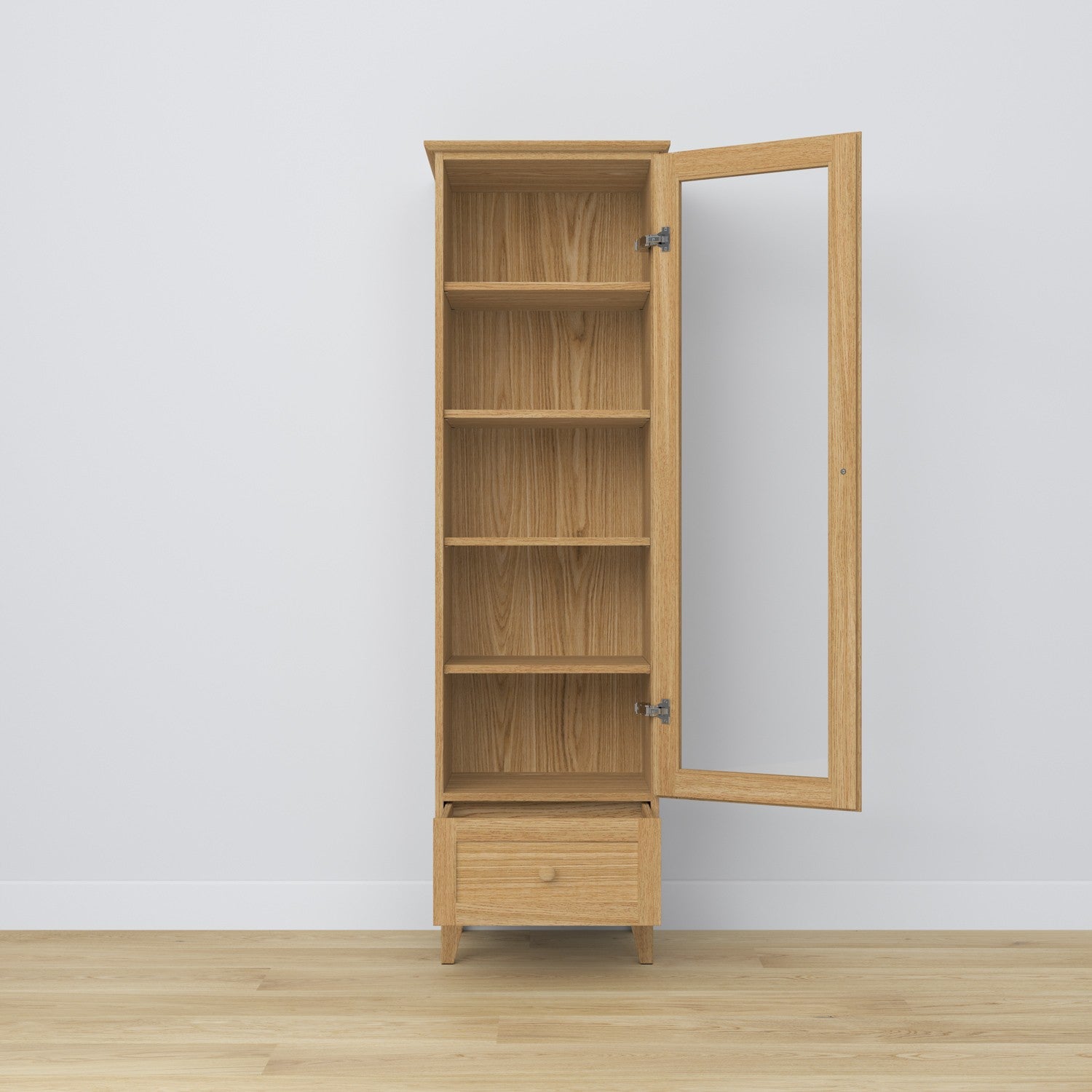 Oak display cabinet 1S 57 Scandi oak natural
