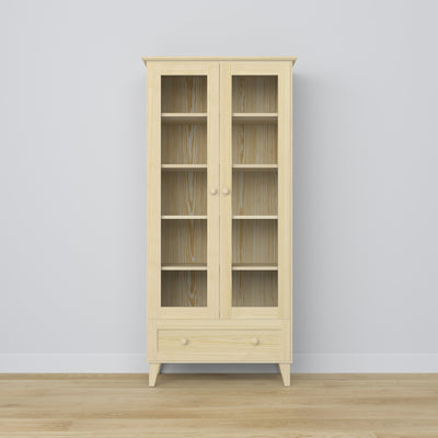 Pine display cabinet 1S 90 Scandi clear pine