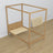 Natural Oak Canopy Bed in a Children’s Room – Scandi Arrangement