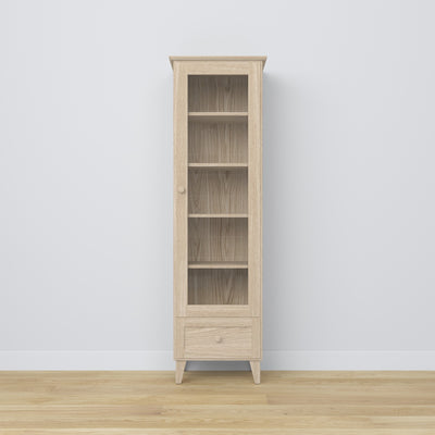 Oak display cabinet 1S 57 Scandi oak bleached