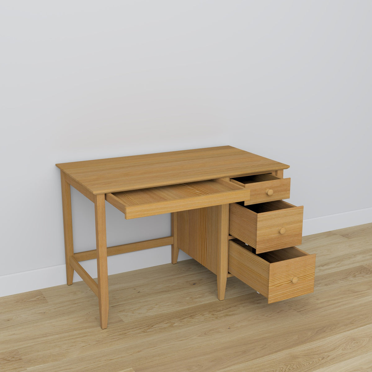 Pine desk 3S Scandi natural pine