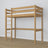 Loft bed natural oak in children’s room – scandi arrangement, oak