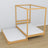 Wooden natural pine canopy bed – extended drawer, guest sleeping space