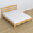 Lit double pin naturel w chambre – décoration avec literie, style scandinave