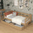 Łóżko sofa z szufladą N01 dąb naturalny – dodatkowy widok, trwała jakość Nizio Home