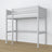 Grey Wooden Loft Bed – Free Space Under the Sleeping Area, Nizio