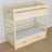 Holz-Etagenbett Kiefer farblos – Details der Verbindungen und Leiter, Kinderzimmer
