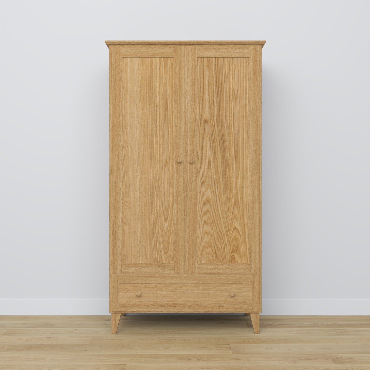 Oak wardrobe 2D1S Scandi oak natural