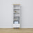 Scaffale con cassetto in legno bianco con quercia 57 cm – salotto e studio, stile scandinavo