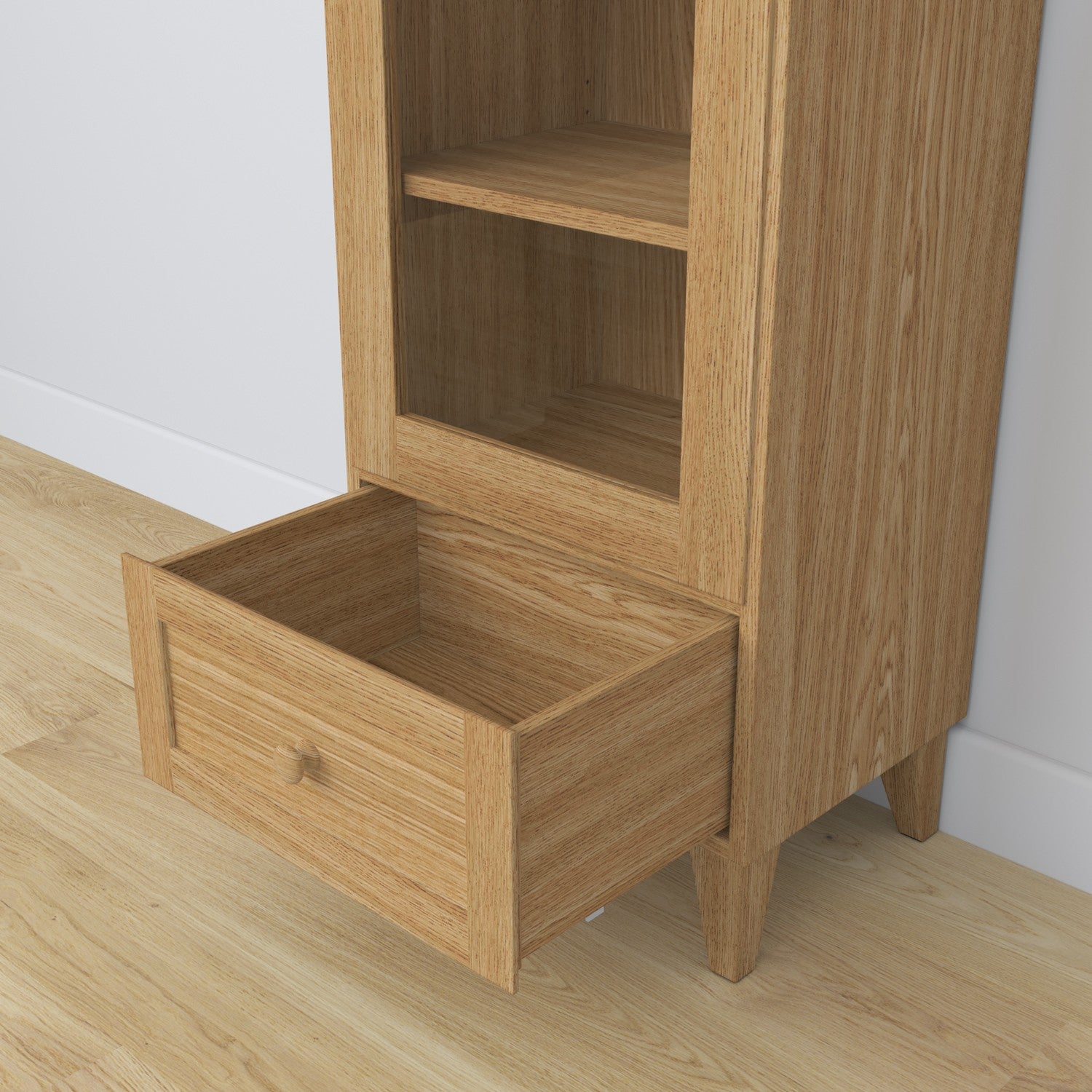 Oak display cabinet 1S 57 Scandi oak natural