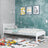 Letto singolo in legno bianco – stanza per bambini, legno massello, stile scandi