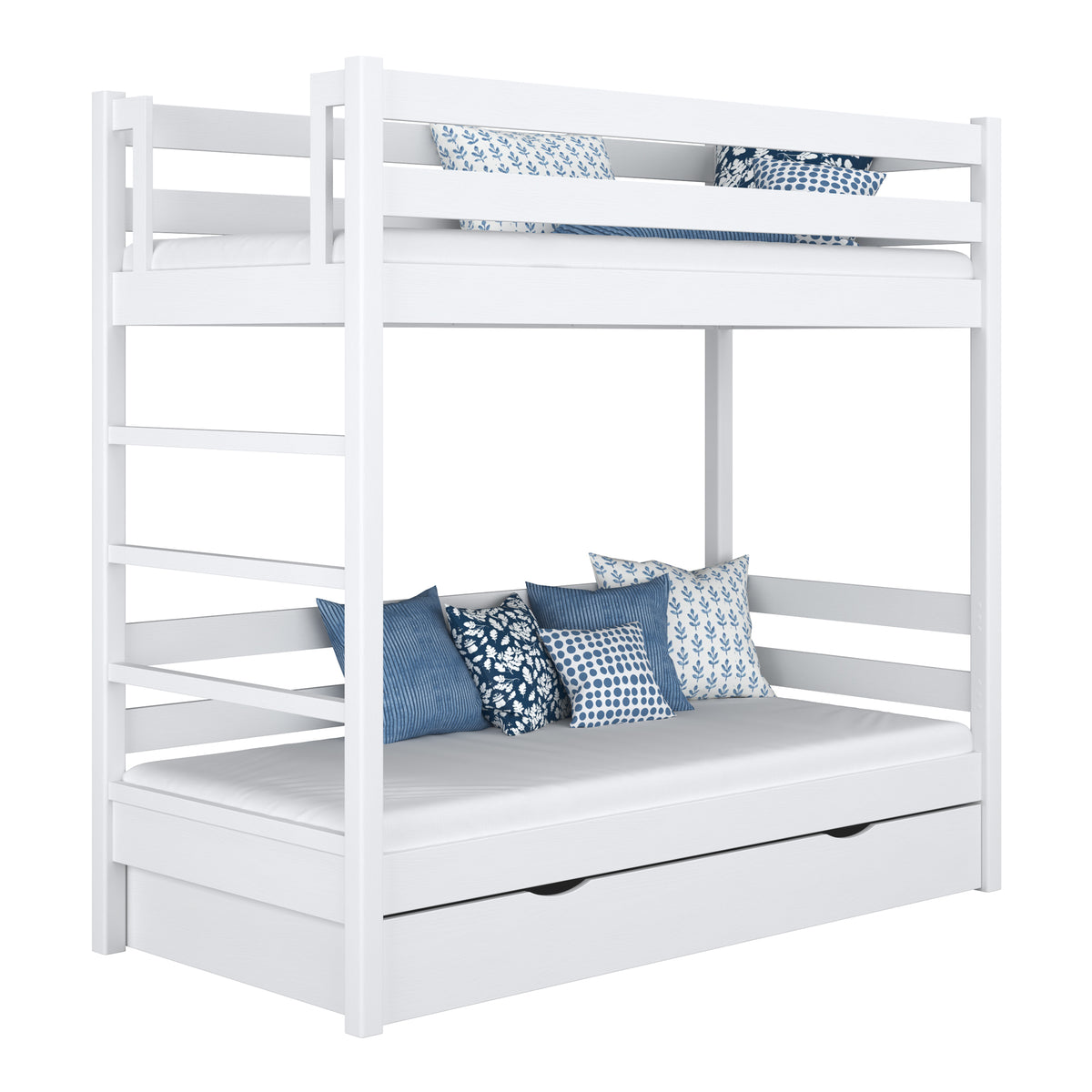 Bunk Bed with Drawer N03 Wooden in Custom RAL/NCS Color – Solid Wood, Nizio