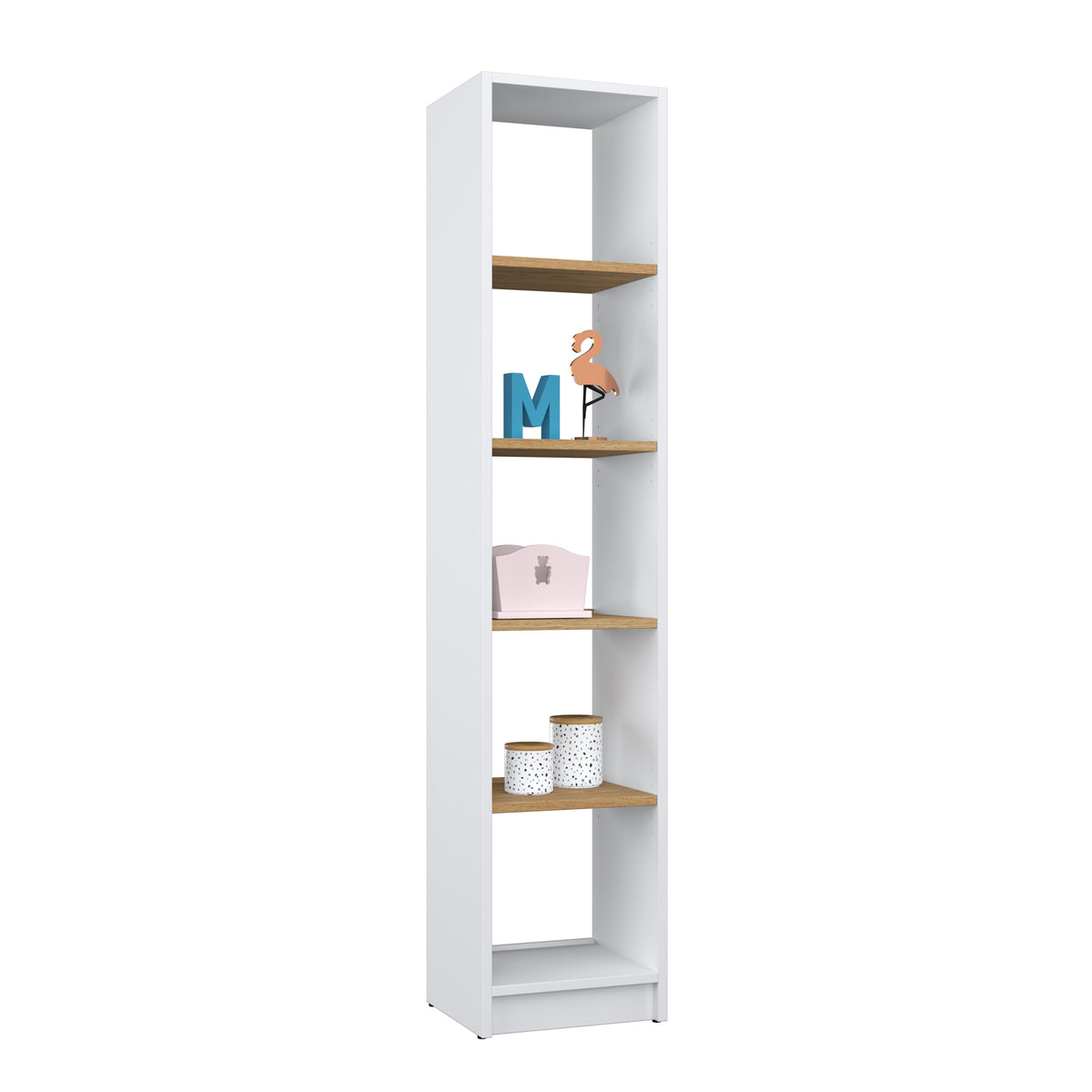Wooden shelf N01 white / oak