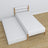Letto con cassetto per materasso bianco-quercia in legno – dimensioni, Nizio
