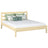 En bois lit double N01 pin incolore – vue générale, bois massif en pin
