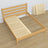Lit double en bois pin naturel – dimensions et schéma, Nizio Home