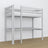 Letto a soppalco con scrivania grigio in legno – dimensioni, Nizio Home