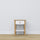 Wooden bedside table 1S N01 Scandi white / natural oak