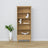 Scaffale con cassetto in rovere naturale 80 cm – salotto e studio, stile scandinavo