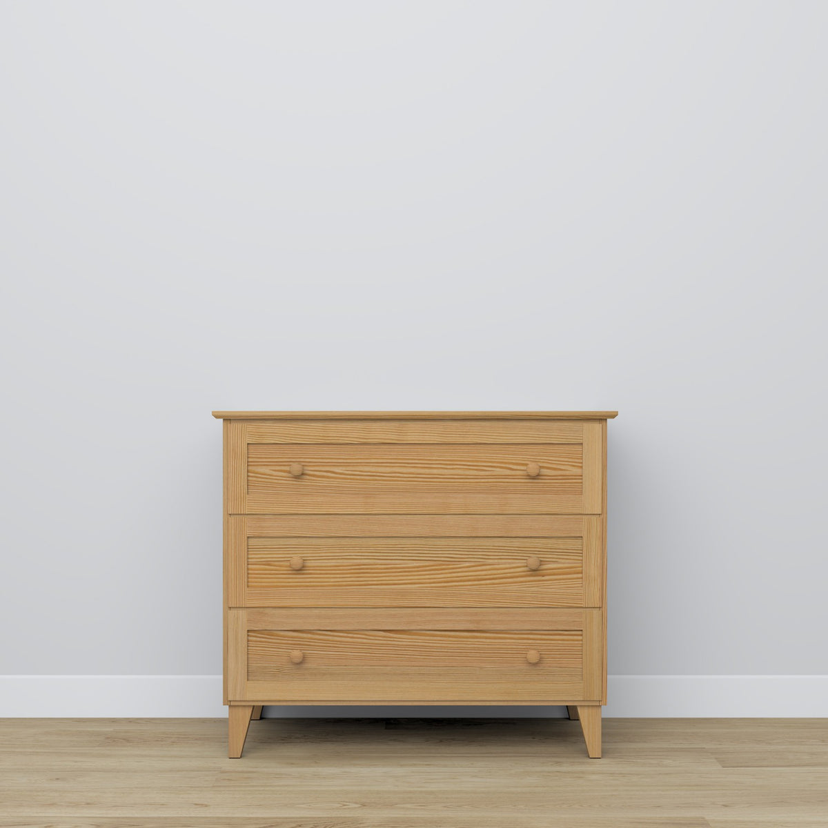 Pine chest of drawers 3S 105 Scandi natural pine