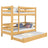 Lit superposé pin naturel z tiroir na matelas – barrière, en bois, Nizio Home