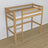 Loft bed natural oak oak – top view of the sleeping area