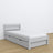 Letto con cassetto in legno grigio – stanza per bambini, allestimento scandi