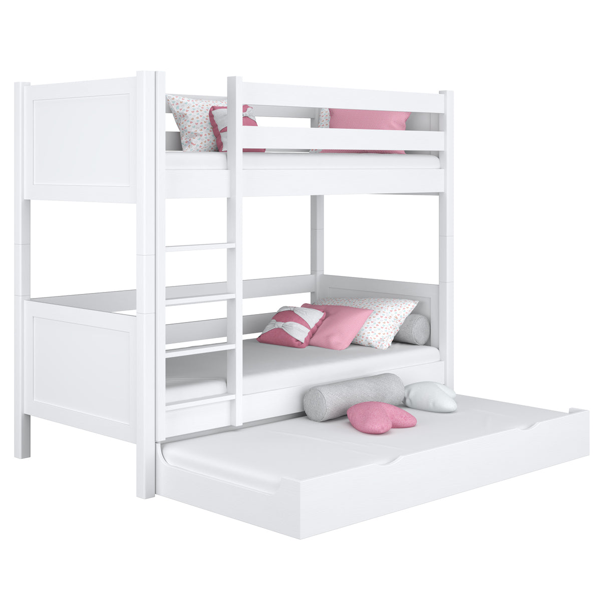 Bunk Bed with Mattress Drawer N02 Wooden in Custom RAL/NCS Color – Solid Wood, Nizio