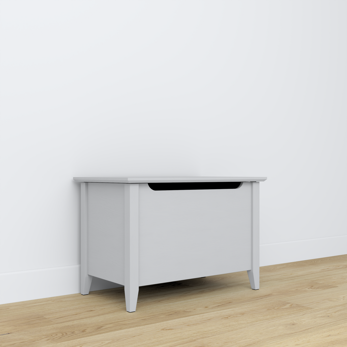 Baule in legno Scandi grigio cenere