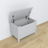 Baule in legno Scandi grigio cenere