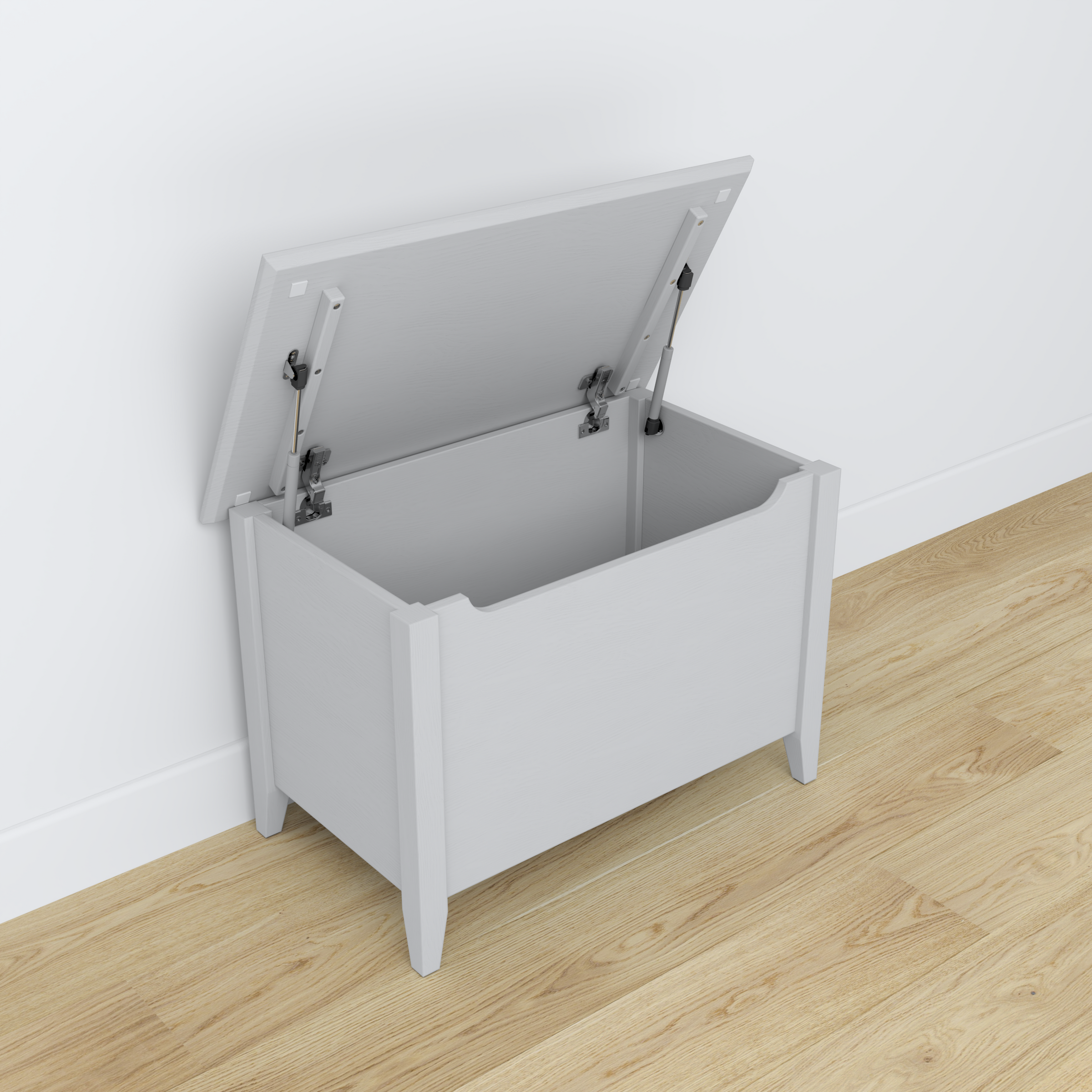 Baule in legno Scandi grigio cenere