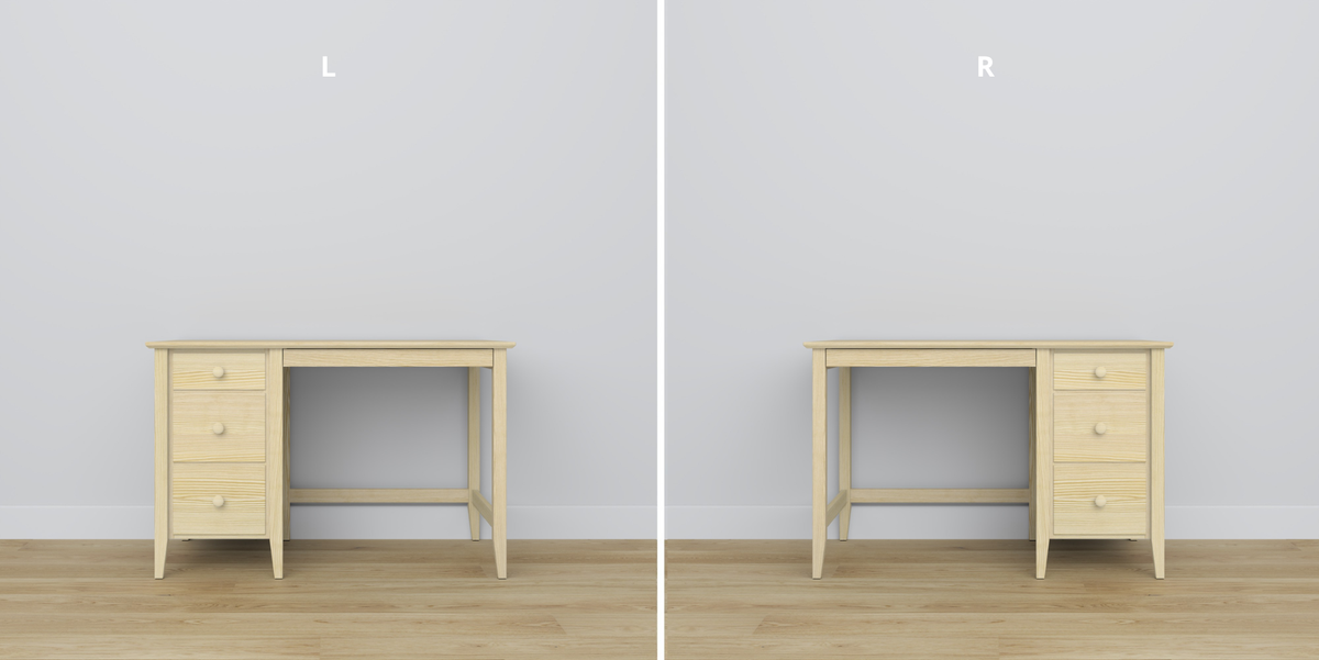 Desk 3S pine clear pine in office – Scandinavian arrangement, Nizio