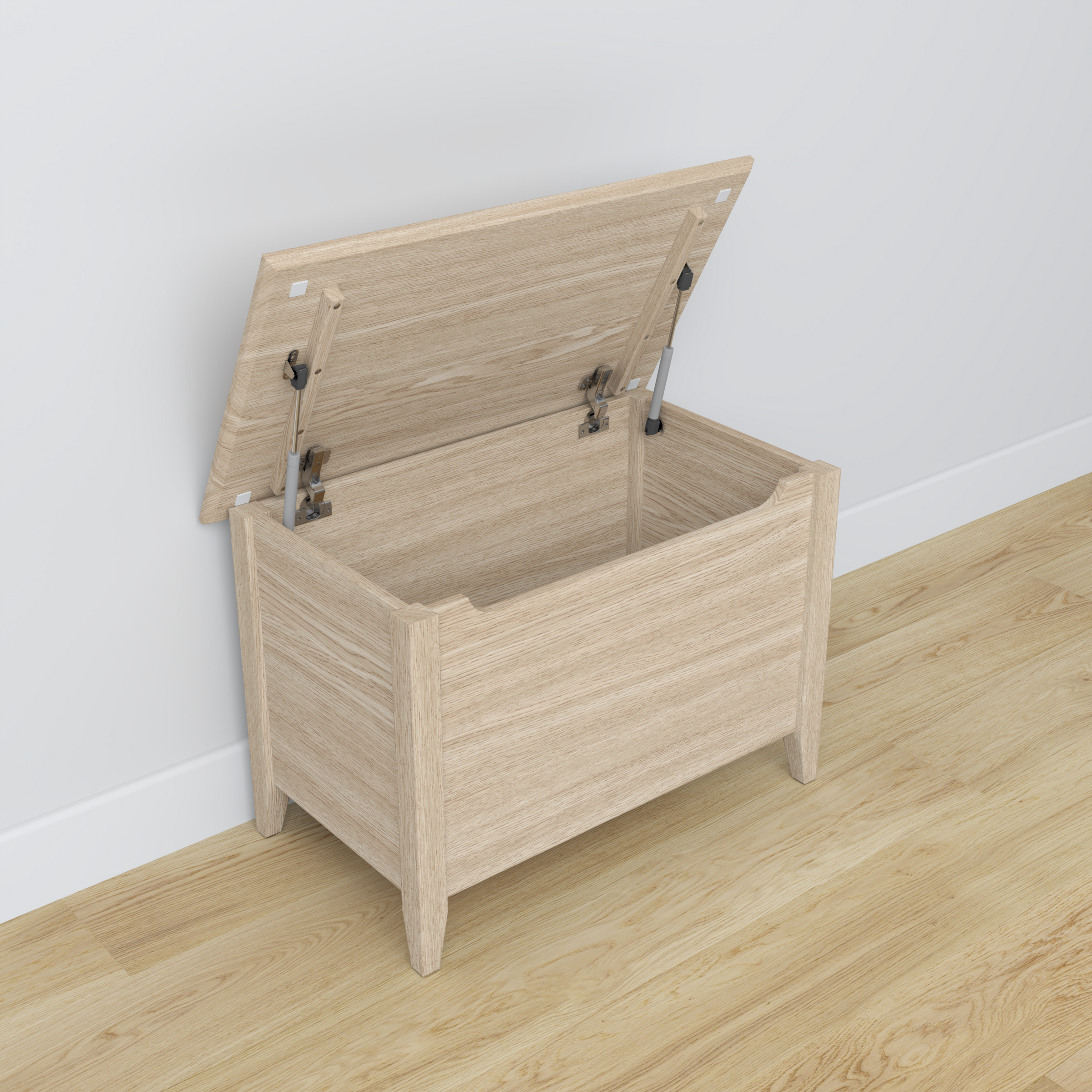Baule in rovere Scandi rovere sbiancato