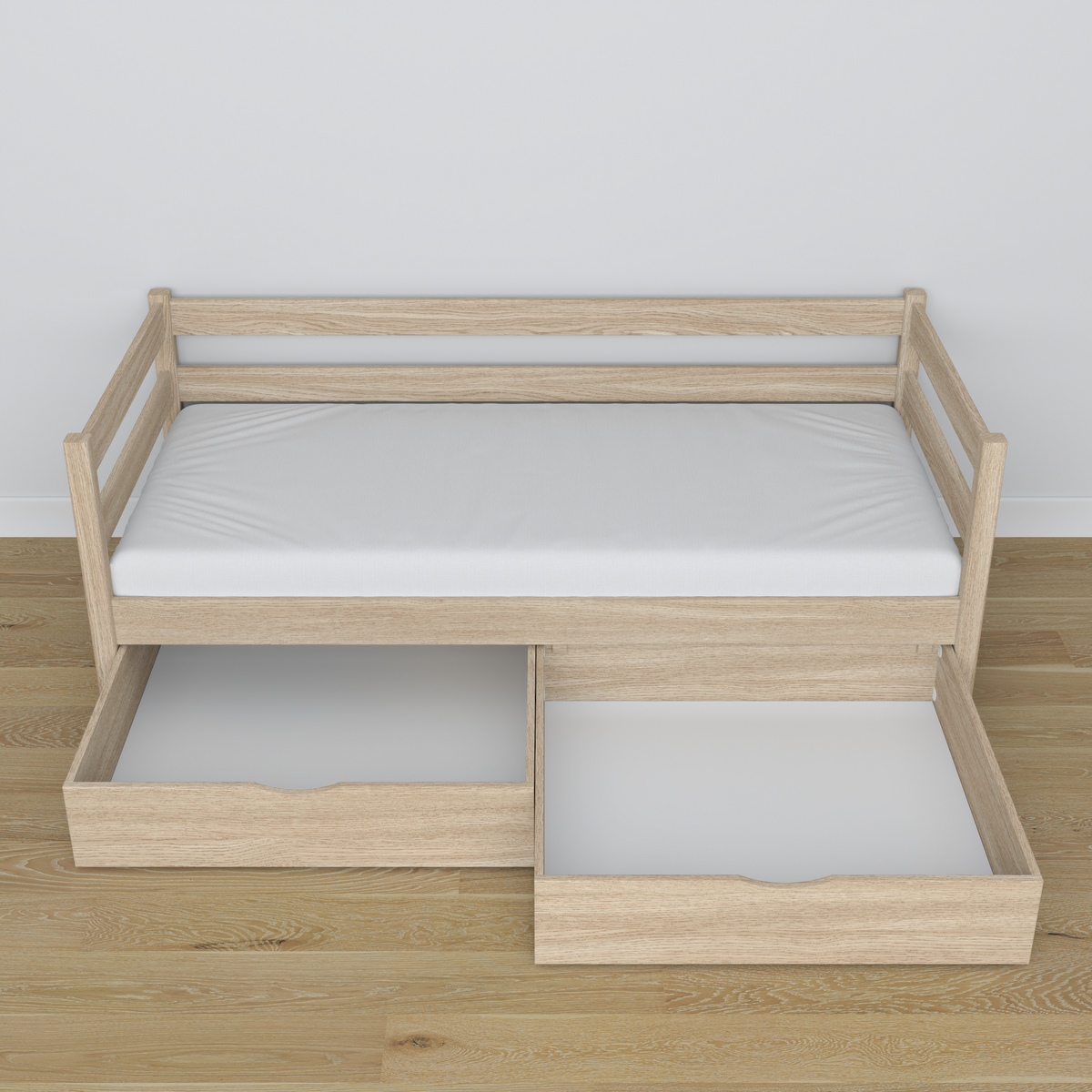 Łóżko sofa z szufladą N01 dąb bielony – dodatkowy widok, szuflada