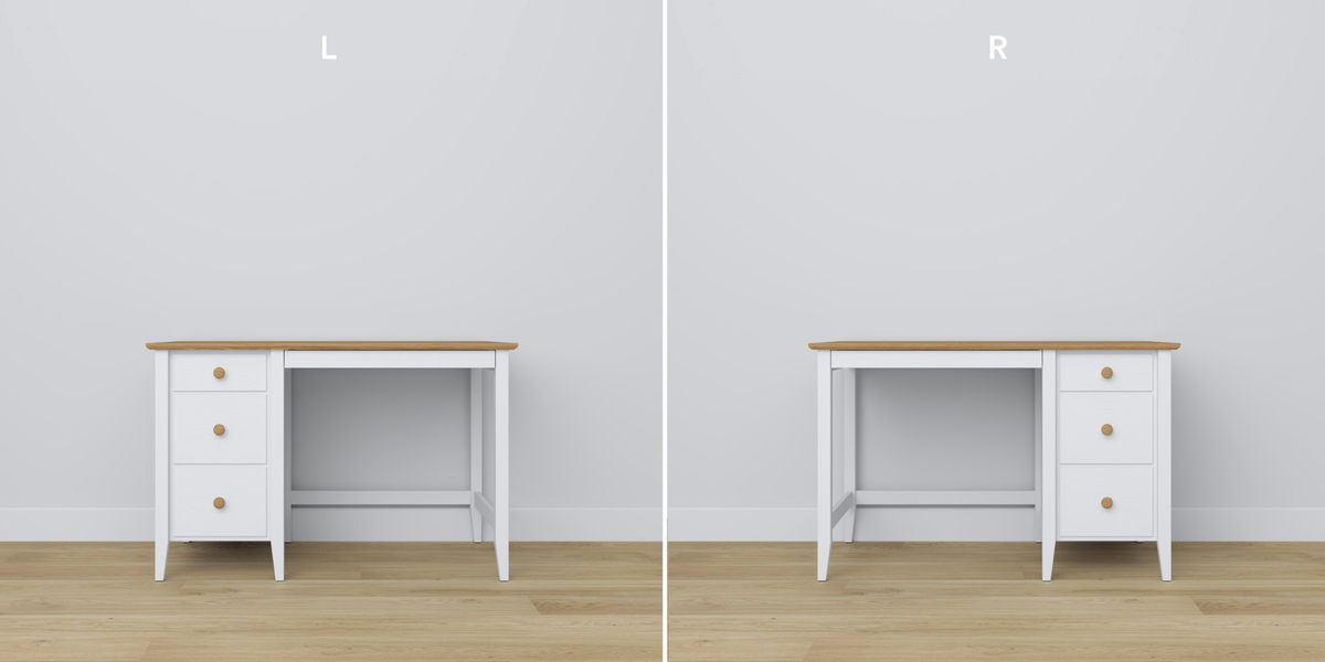 Scrivania in legno 3S Scandi bianco / rovere naturale