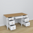 Scrivania in legno 6S Scandi bianco / rovere naturale