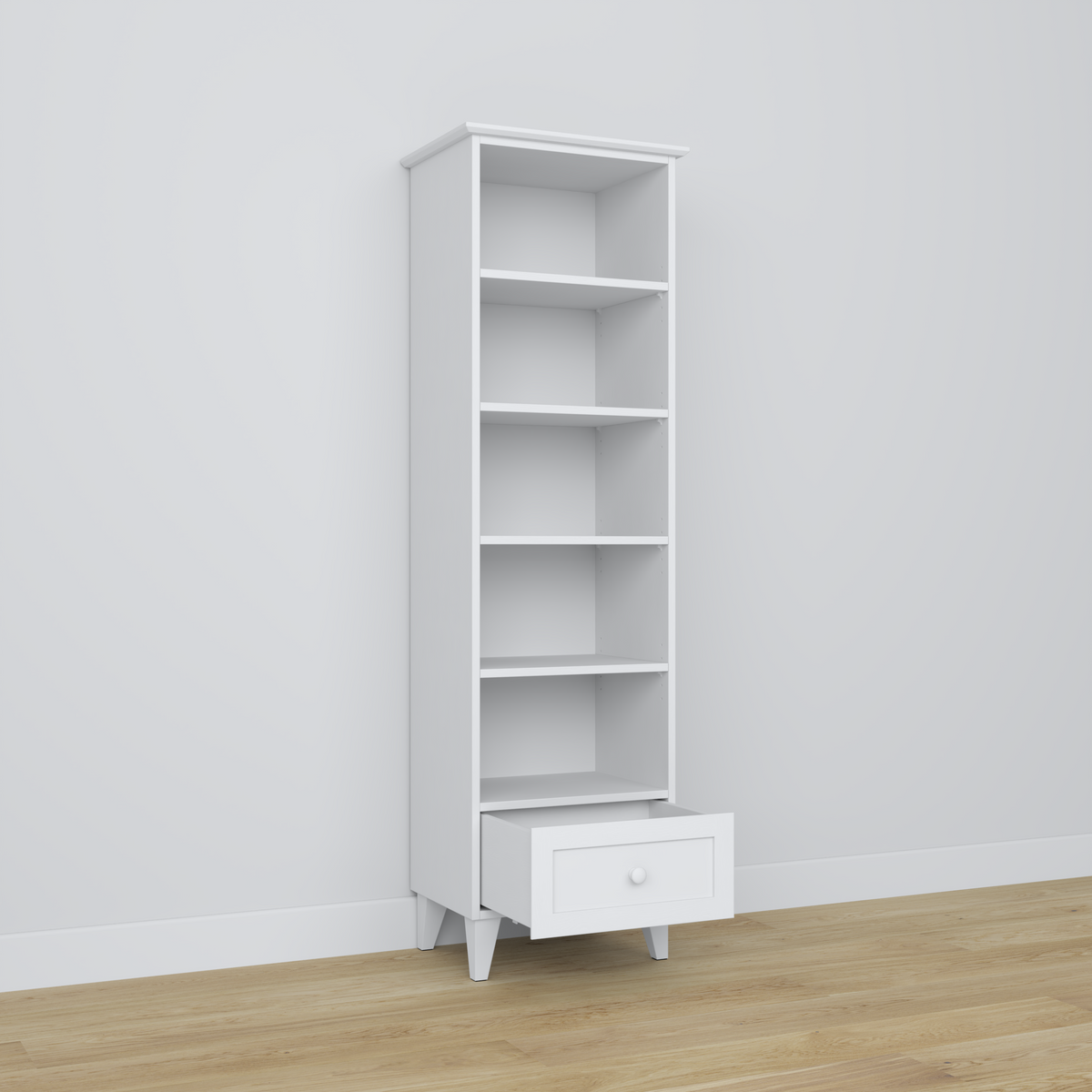 Scaffale in legno 1S 57 Scandi bianco