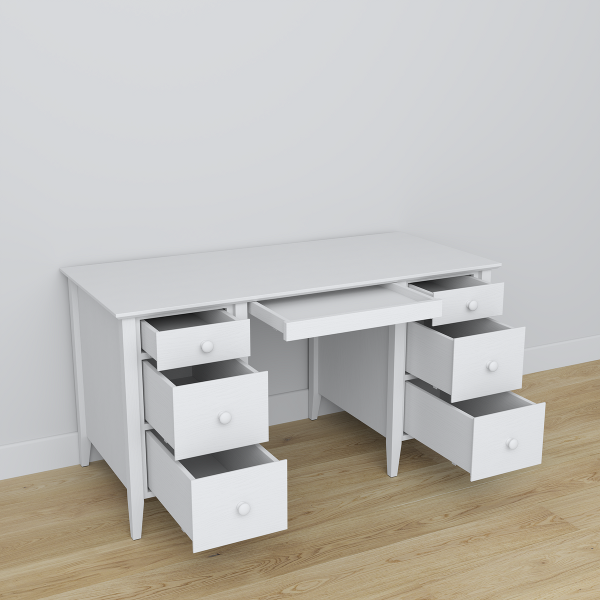 Scrivania in legno 6S Scandi bianco