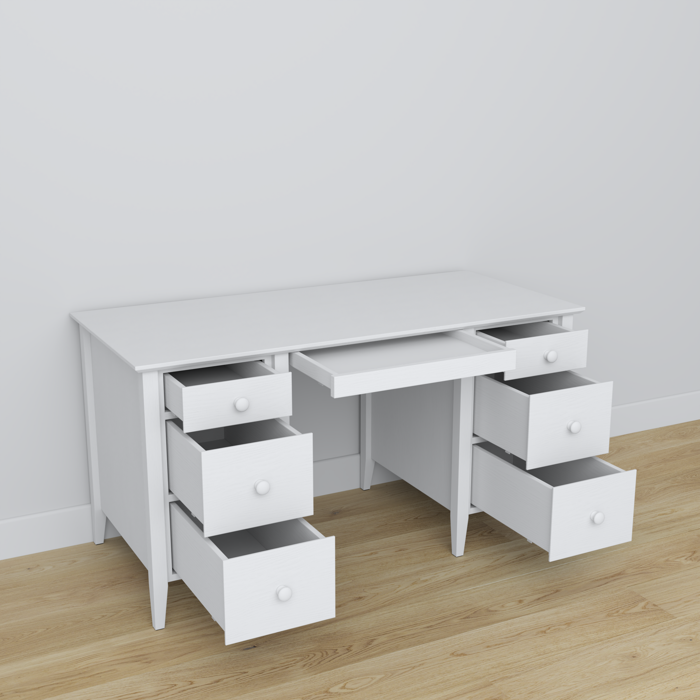 Scrivania in legno 6S Scandi bianco