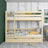 Lit superposé pin incolore z tiroir na matelas – barrière, en bois, Nizio Home