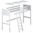 Loft bed clear pine wooden – dimensions and diagram, Nizio
