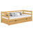 Wooden sofa bed with drawer natural pine – child’s room, scandi style Nizio