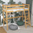Lit mezzanine pin naturel dans la chambre d'enfant – décoration scandinave, en bois
