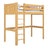 Lit mezzanine en bois pin naturel – chambre d'enfant, bois massif, style scandinave