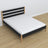 Lit double en bois noir-chêne – dimensions et schéma, Nizio Home